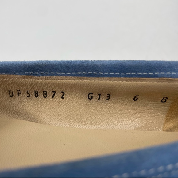 Salvatore Ferragamo Blue Suede Loafers, Size 6 - Picture 9 of 9